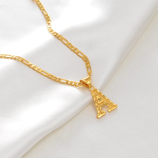 A-Z Letters Pendant Necklaces for Women Men Girls